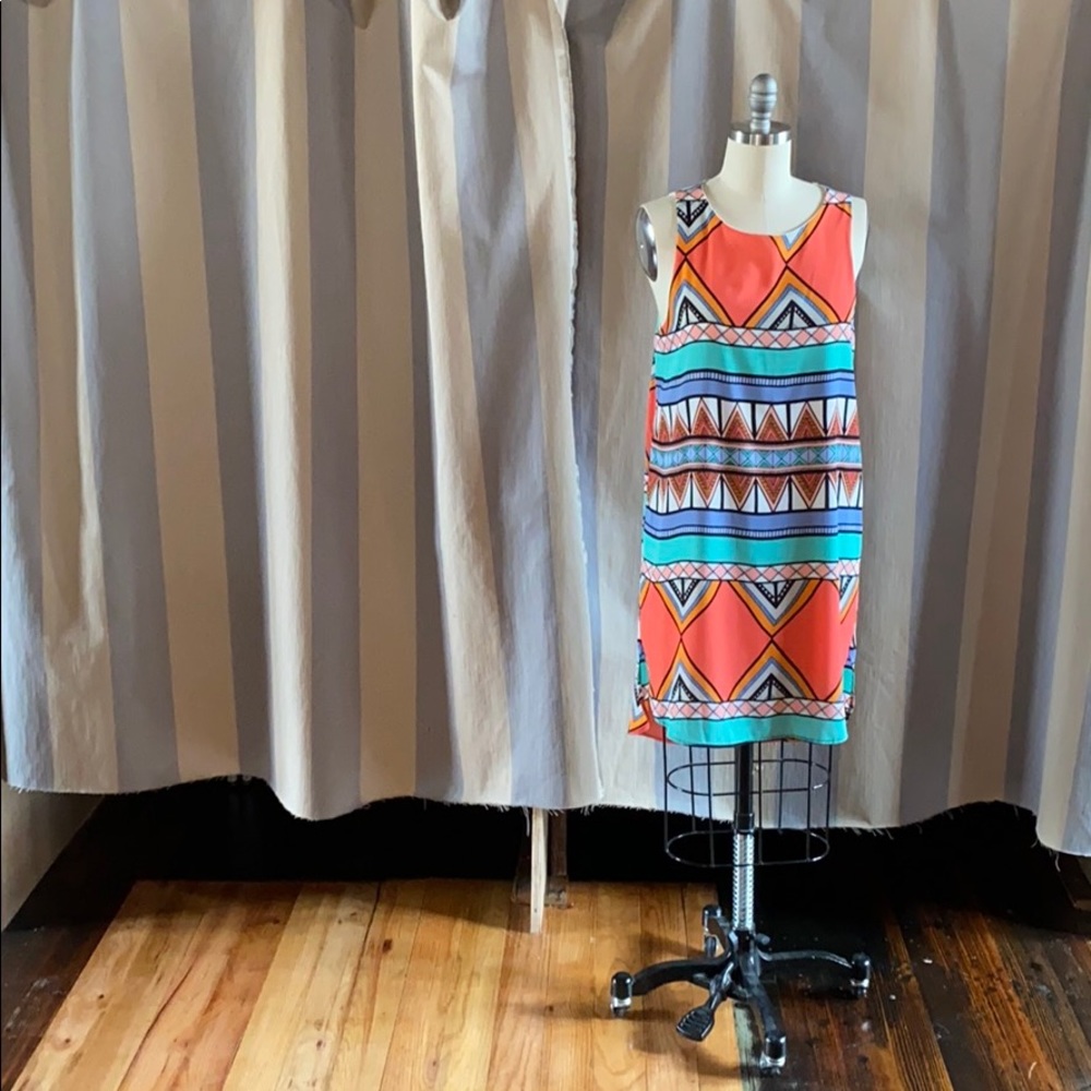 Everly Spring Geometric Summer Dress - Picture 2 of 7
